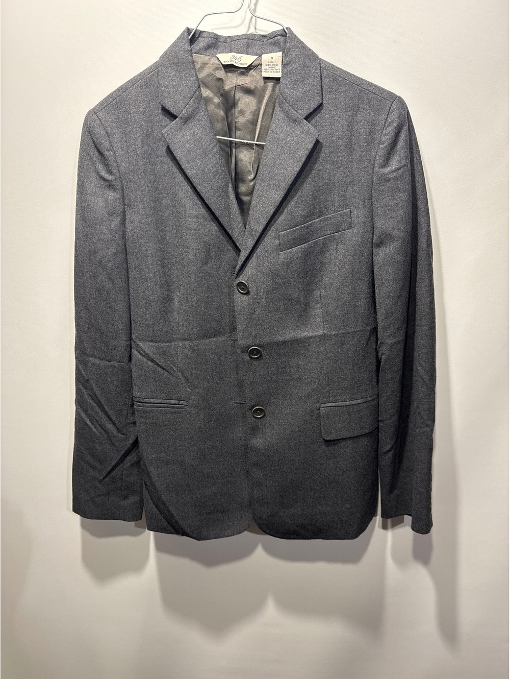 Brooks Brothers 346 Gray Wool Blazer Size 6